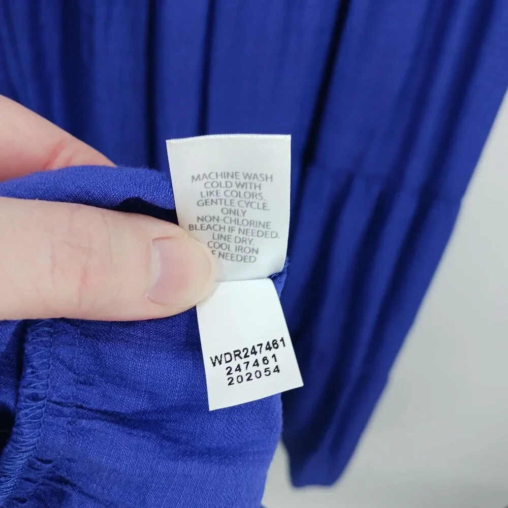 J. Jill Sleeveless Royal Blue Tiered Maxi Dress - Picture 10 of 13